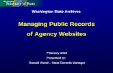 Managing Public Records of Agency Websites (PowerPoint ...