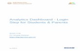 Analytics Dashboard - Login Step for Students & Parents