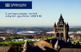 Language and style guide 2016