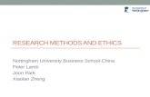 Research methods and Ethics