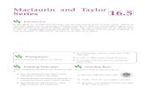 Maclaurin and Taylor Series