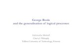 George Boole and the generalisation of logical processes