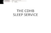 THE CDHB SLEEP SERVICE