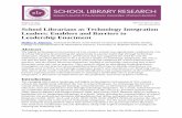 School Librarians as Technology Integration Leaders: Enablers and ...