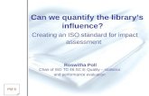 From statistics to quality measures: evaluation of libraries