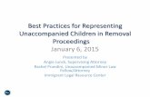 Best Practices for Representing Unaccompanied Children in ...
