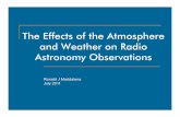 The Effects of the Atmosphere and Weather on Radio Astronomy ...
