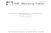 Efficiency and Performance of Bulgarian Private Pensions; Gregorio ...