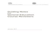 Guiding Notes General Education Course Reviewers
