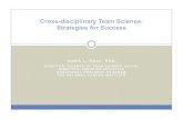 Cross-disciplinary Team Science: Strategies for Success