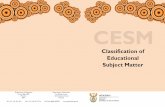 Classification of Educational Subject Matter (CESM)