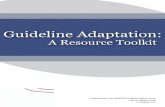 Manual and Resource Toolkit for guideline adaptation