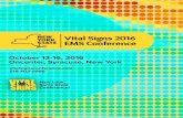 NYS Vital Signs 2016 EMS Conference, October 13-16, 2016 ...