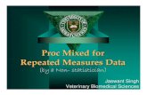 Proc Mixed for Repeated Measures Data