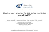 Biodiversity Indication for 300 Lakes worldwide using ENVISAT