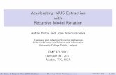 Accelerating MUS Extraction with Recursive Model Rotation