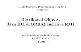 Distributed Objects. Java IDL (CORBA) and Java RMI