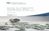 Access to unapproved therapeutic goods - Clinical trials in Australia