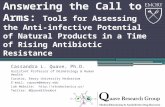 Answering the Call to Arms: Tools for assessing the anti-infective potential of natural products in a time of rising antibiotic resistance