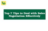 Top 7 Tips to Deal with Sales Negotiation Effectively