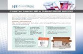 CLINICAL SAMPLE KITS & MANAGEMENT SUPPORT