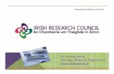 Gemma Irvine – Irish Research Council Presentation 19th Oct 2012