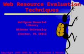 Web Resource Evaluation Techniques Wolfgram Memorial Library ...