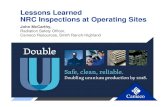 Lessons Learned NRC Inspections at Operating Sites