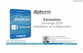 Alphorm.com Support de la Formation Exchange 2016 Installation et Configuration