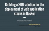 Building a sdn solution for the deployment of web application stacks in docker