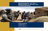 Mantenimiento de Paz y Resolución de Conflictos Internacionales