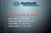 Application Of Matrix_MAT-221 (3rd Semester)