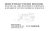 instruction book manual de instrucciones livret d'instructions 1110dx