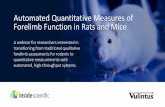Automated Quantitative Measures of Forelimb Function in Rats and Mice