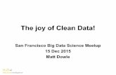 The Joys of Clean Data with Matt Dowle