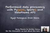 Performant data processing with PySpark, SparkR and DataFrame API