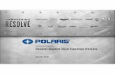 Polaris Q2 2016 Earning Presentation