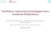 EKAW 2016 - TechMiner: Extracting Technologies from Academic Publications