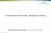 Food Contact Materials: Migration testing using MS - Waters Corporation Food Safety