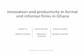 Mohnen - Innovation and in formal and informal firms in Ghana
