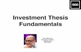 Investment Thesis Fundamentals (April 2016)