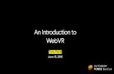 Introduction to WebVR Autodesk Forge 2016