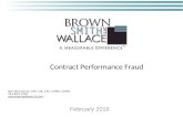 Contract Performance Fraud