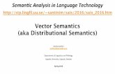 Lecture: Vector Semantics (aka Distributional Semantics)
