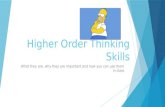 Higher order thinking skills presentation