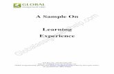 A sample On Learning Experience By Global Assignment Help