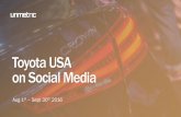 Social Media Analysis - Toyota (USA) Aug - Sept 2016