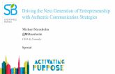 Driving the Next Generation of Entrepreneurship with Authentic Communications Strategies