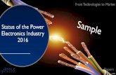 Status of the Power Electronics Industry - 2016 Report by Yole Developpement