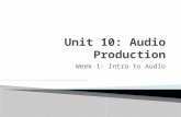 Level 1 Audio Production wk1-intro